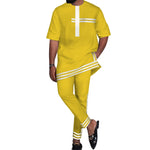Men's Dashiki Print Two Piece Set – African Shirt & Pants Outfit M250233