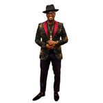 Men’s African Print Dashiki Jacket – Vibrant Long Sleeve Blazer M250107