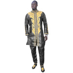 Men’s Bazin Riche African Embroidered Long Top & Pants Set M250153