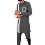 Men’s Dashiki Two-Piece Suit – Tribal Print Shirt & Pants Set M250203