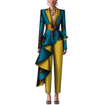 African Dashiki Print Pant Suit Set for Women W250182