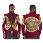 Men's African Dashiki Print Single Button Blazer Jacket M250120
