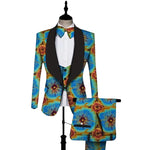 Dashiki 3-Piece Set for Men – Bold African Print Top, Vest & Trousers M250104