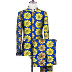 Men’s African 2-Piece Bazin Suit – Blazer & Pants Set for Weddings M250112