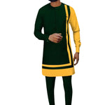 Elegant Dashiki Ankara Two-Piece Set for Men M250118