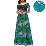 Ankara Print Cotton Maxi Dress with Tassels – Floor Length Elegance W250201