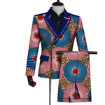 Men’s Bazin Riche Ankara Print 2-Piece Blazer & Pants Set M250111