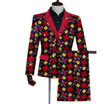 Men’s Bazin Riche Ankara Print 2-Piece Blazer & Pants Set M250111