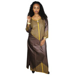 Elegant Bazin Riche Dashiki Dress – African Heritage Style W250150
