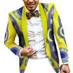 Men’s Ankara Print Blazer – Vibrant African Slim Fit Jacket M250134