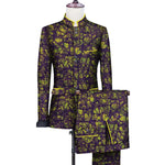 Men’s African 2-Piece Bazin Suit – Blazer & Pants Set for Weddings M250112