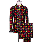 Men’s African 2-Piece Bazin Suit – Blazer & Pants Set for Weddings M250112