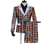 Men’s Bazin Riche Ankara Print 2-Piece Blazer & Pants Set M250111