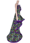 Ankara Floral Print Strapless Maxi Dress – African Party Style W250169