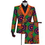 Men’s Bazin Riche Ankara Print 2-Piece Blazer & Pants Set M250111