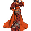 African Luxury Long Sleeve Dashiki Dress for Women W250228