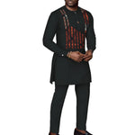Elegant African Print Men's 2-Piece Set – Robe & Pants M250191