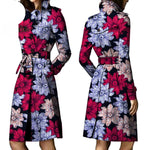African Ankara Batik Print Cotton Trench Coat for Women W250211