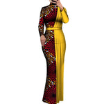Elegant Dashiki Print Long Bodycon Dress for Special Occasions W250212
