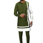 African Dashiki Ankara Pant & Coat Set for Men – 2 Piece Outfit M250119