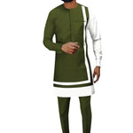Elegant Dashiki Ankara Two-Piece Set for Men M250118