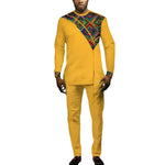 Men's African Print Dashiki Set – Long Sleeve Top & Trousers M250208