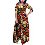 Modern African Print Half Sleeve Jumpsuit for Women W250178