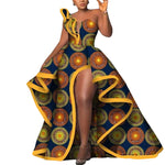 Ankara Floral Print Strapless Maxi Dress – African Party Style W250169