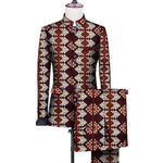 Men’s African 2-Piece Bazin Suit – Blazer & Pants Set for Weddings M250112