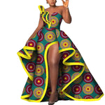 Ankara Floral Print Strapless Maxi Dress – African Party Style W250169