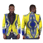 Men's African Dashiki Print Single Button Blazer Jacket M250120