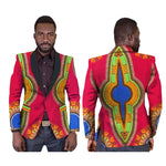 Men's African Dashiki Print Single Button Blazer Jacket M250120