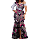 Spring Dashiki Lace Patchwork African Dress for Women W250190