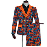 Men’s Bazin Riche Ankara Print 2-Piece Blazer & Pants Set M250111
