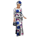 Vibrant African Print Two-Piece Skirt Set for Women W250227