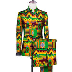 Men’s African 2-Piece Bazin Suit – Blazer & Pants Set for Weddings M250112