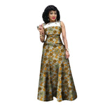 Vibrant African Print Sleeveless Maxi Dress for Women W250192