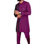 Men’s Dashiki Two-Piece Suit – Tribal Print Shirt & Pants Set M250203