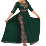 Elegant Ankara Slim Fit African Dress for Parties & Weddings W250183
