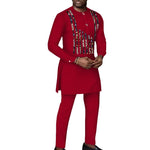 Elegant African Print Men's 2-Piece Set – Robe & Pants M250191