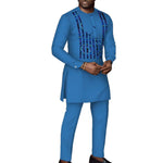 Elegant African Print Men's 2-Piece Set – Robe & Pants M250191