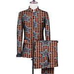 Men’s African 2-Piece Bazin Suit – Blazer & Pants Set for Weddings M250112