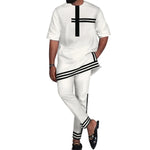 Men's Dashiki Print Two Piece Set – African Shirt & Pants Outfit M250233
