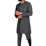 Men’s Dashiki Two-Piece Suit – Tribal Print Shirt & Pants Set M250203