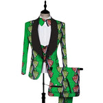 Dashiki 3-Piece Set for Men – Bold African Print Top, Vest & Trousers M250104