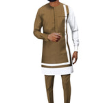 Elegant Dashiki Ankara Two-Piece Set for Men M250118