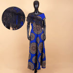 Ankara Print Cotton Maxi Dress with Tassels – Floor Length Elegance W250201