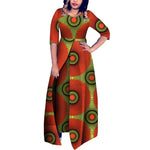 Modern African Print Half Sleeve Jumpsuit for Women W250178