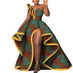 Ankara Floral Print Strapless Maxi Dress – African Party Style W250169