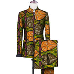 Men’s African 2-Piece Bazin Suit – Blazer & Pants Set for Weddings M250112